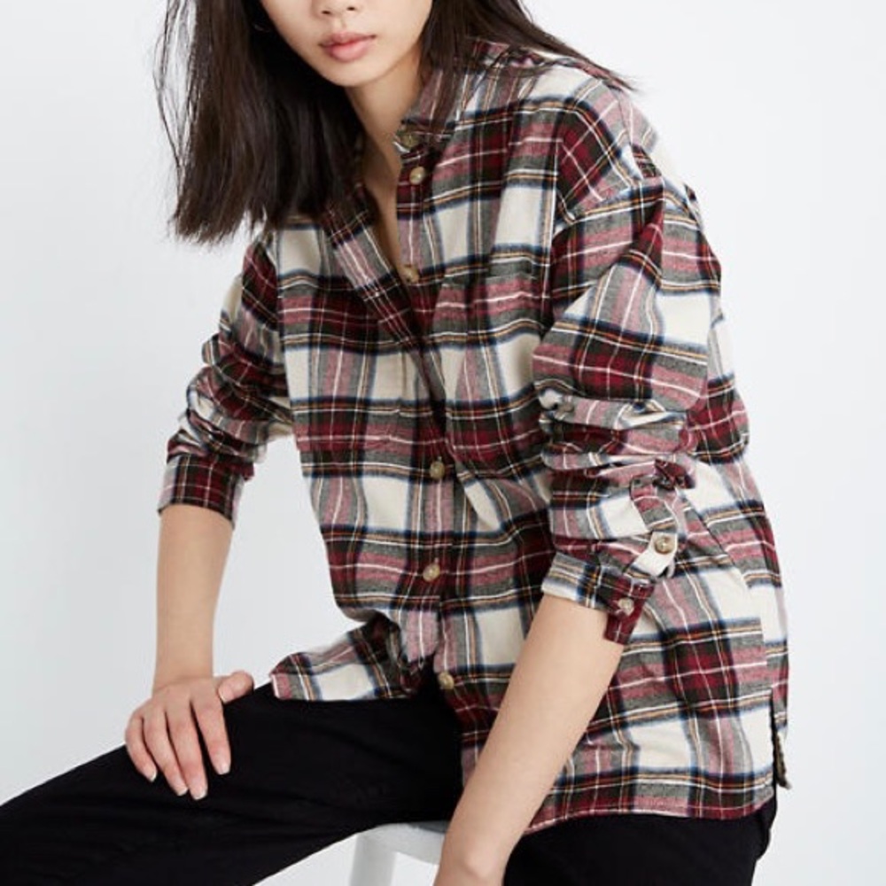 NWT Madewell Tartan Flannel Shirt